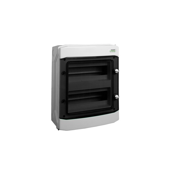 COFRET DE DISTRIBUTIE DIN PLASTIC, MONTARE APARENTA, IP65, 2 RANDURI, 2X12 MODULE PHS 24T