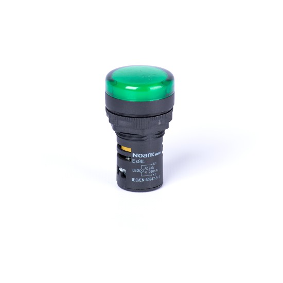 LAMPA SEMNALIZARE CU MONTAJ PE USA, CAPISON INALT, CAPACITIV, VERDE, 230V AC Ex9IL 2C g 230V AC