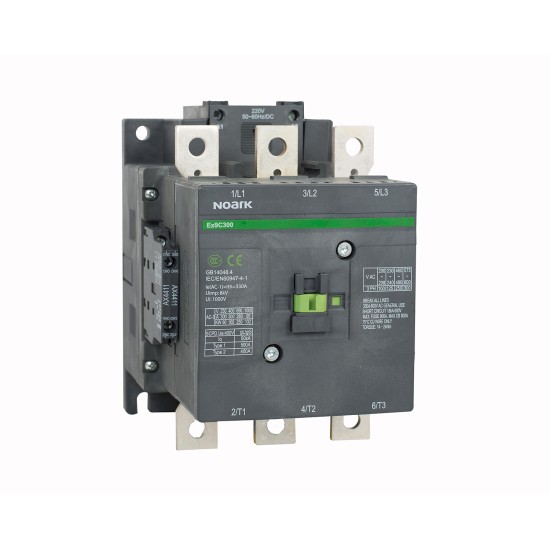 CONTACTOR, 3-POLI, 300A AC-3, TENSIUNEA COMANDA 230V AC/DC, INTEGRAT 2NO+2NC CONT. AUX. Ex9C300 22 3P 230V AC/DC