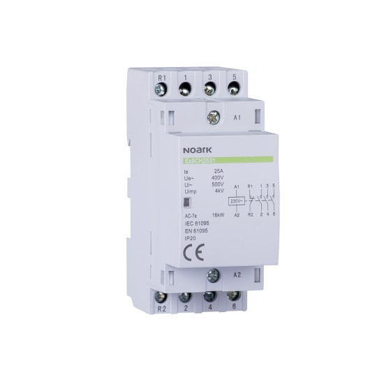 RELEU DE INSTALARE, 20 A, CONT. 220/230 V,  2 NC + 2 NO  CONTACT Ex9CH20 22 220/230V 50/60Hz