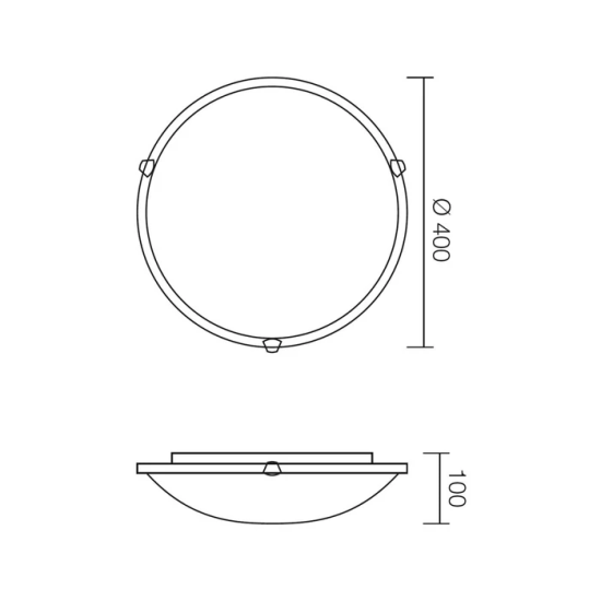 Plafoniera Virginia 05-391, 2 x E27, D400 mm, alba, clasica