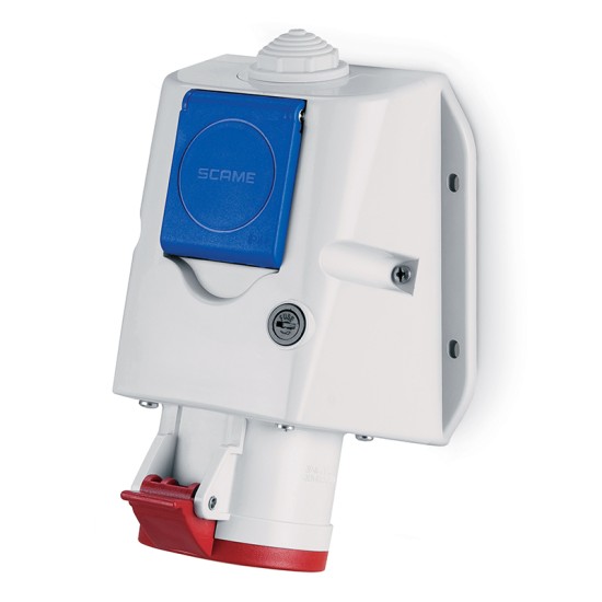 Priza trif COMBI 32A 5 poli IP44