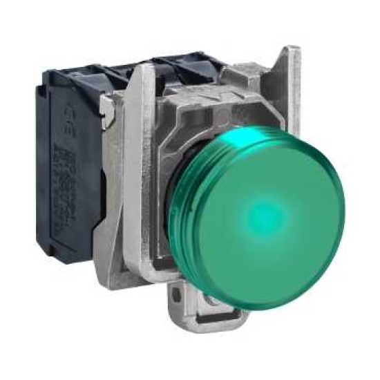 LAMPA PIL. ROT. Ø 22 - IP65 - VERDE - LED INTEG. - 230...240 V - PAPUCI - ATEX