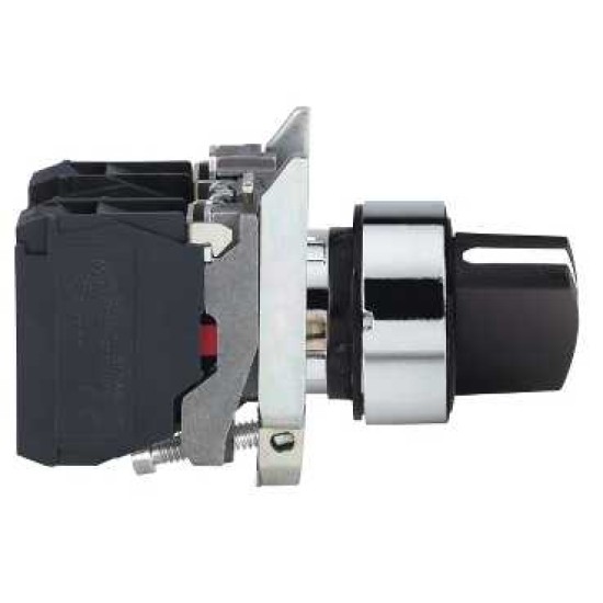 SELECTOR COMPLET NEGRU Ø22, CU REVENIRE CU ARC IN 2 POZITII 2NO SELECTOR COMPLET NEGRU Ø22, CU REVENIRE CU ARC IN 2 POZITII 2NO