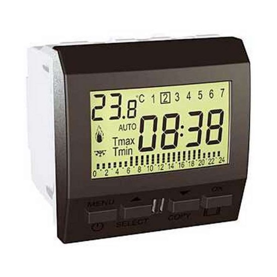 UNICA TOP - TERMOSTAT PROGRAMABIL SAPTAMANAL - 230 V C.A. - 2 M - GRAFIT