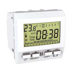 UNICA - TERMOSTAT PROGRAMABIL SAPTAMANAL - 230 V C.A. - 2 M - ALB