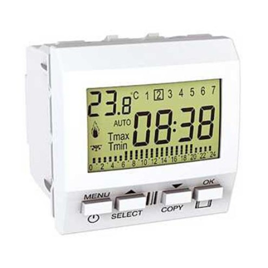 UNICA - TERMOSTAT PROGRAMABIL SAPTAMANAL - 230 V C.A. - 2 M - ALB