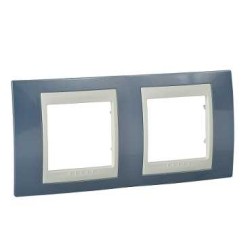 UNICA PLUS - RAMA ACOP. - 4 M - 2 PORTI ORIZONTALE - ALBASTRU METALIZAT/IVORIU