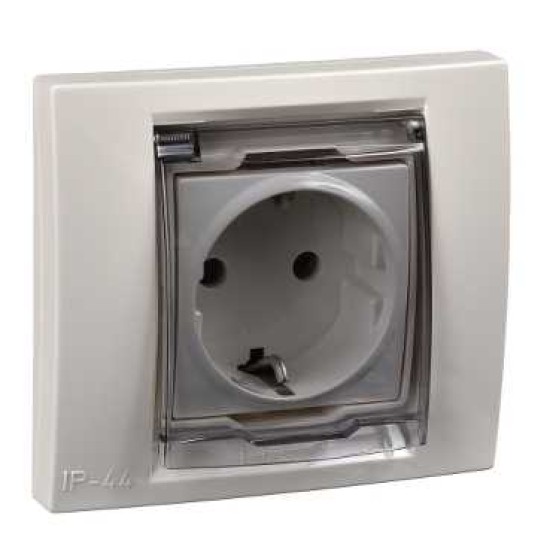 UNICA - 1 PRIZA ELECTRICA - 2P+E - GERMANIA - 16 A 250 V C.A. - 2 M - IVORIU