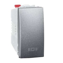 UNICA TOP/CLASS - INTRERUPATOR CU REVENIRE - SIMPLU - 10 A 250 VCA - 1 M - ALU.