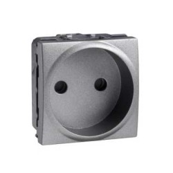 UNICA TOP - 1 PRIZA ELECTRICA - 2P, OBTURATOARE - EUROPA - 2 M - GRAFIT