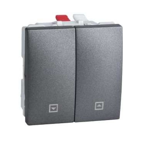 UNICA TOP - COMUTATOR BASCULANT - MONODIR. - 10 A 250 V C.A. - 2 M - GRAFIT UNICA TOP - COMUTATOR BASCULANT - MONODIR. - 10 A 250 V C.A. - 2 M - GRAFIT