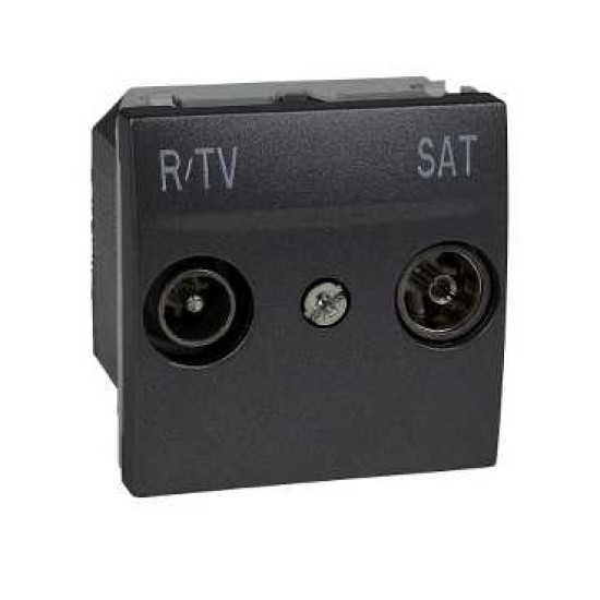 UNICA TOP - PRIZA R-TV/SAT - SFARSITUL LINIEI (PRIZA DE BORNA) - 2 M - GRAFIT UNICA TOP - PRIZA R-TV/SAT - SFARSITUL LINIEI (PRIZA DE BORNA) - 2 M - GRAFIT