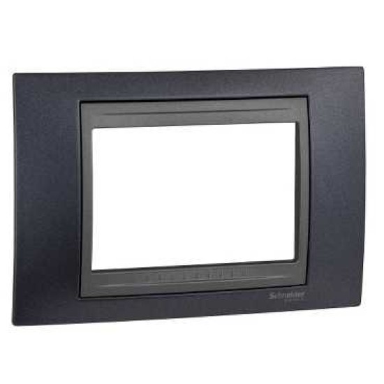 UNICA TOP - RAMA - 3 MODULE - GRI METALIZAT/GRAFIT