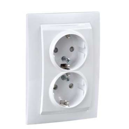 UNICA - 2 PRIZE ELECTRICE - 2P+E - GERMANIA - 16 A 250 V C.A. - 2 M - ALB