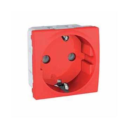 UNICA TOP - 1 PRIZA ELECTRICA - 2P+E, OBTURATOARE - GERMANIA - 2 M - ROSU UNICA TOP - 1 PRIZA ELECTRICA - 2P+E, OBTURATOARE - GERMANIA - 2 M - ROSU