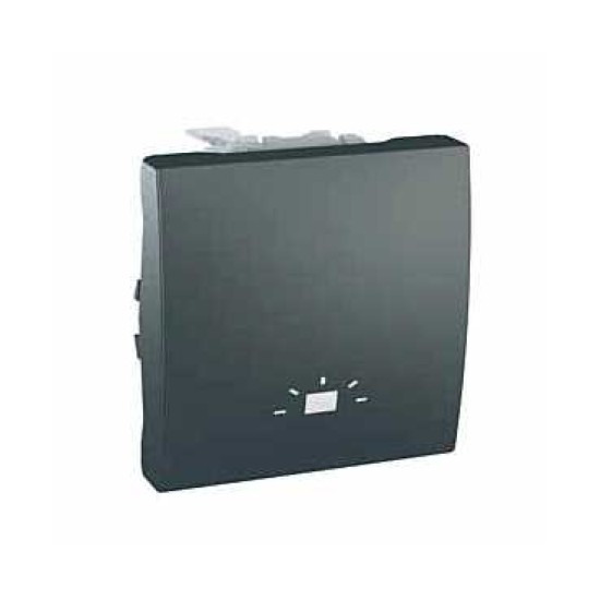 UNICA TOP/CLASS - INTRERUPATOR CU REVENIRE - SIMPLU - 10 A 250 VCA - 2 M - GRAFIT