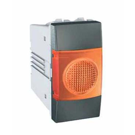 UNICA TOP/CLASS - LAMPA INDICATOR PLATA - 220 VCA - 1 M - PORTOCALIU - GRAFIT
