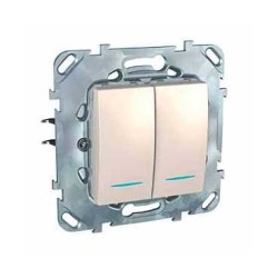 UNICA - COMUTATOR BASCULANT - MONODIR. - 10 AX 250 V C.A. - 2 M - IVORIU UNICA - COMUTATOR BASCULANT - MONODIR. - 10 AX 250 V C.A. - 2 M - IVORIU