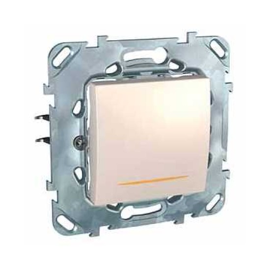 UNICA - COMUTATOR BASCULANT - BIDIRECTIONAL - 10 AX 250 V C.A. - 2 M - IVORIU UNICA - COMUTATOR BASCULANT - BIDIRECTIONAL - 10 AX 250 V C.A. - 2 M - IVORIU