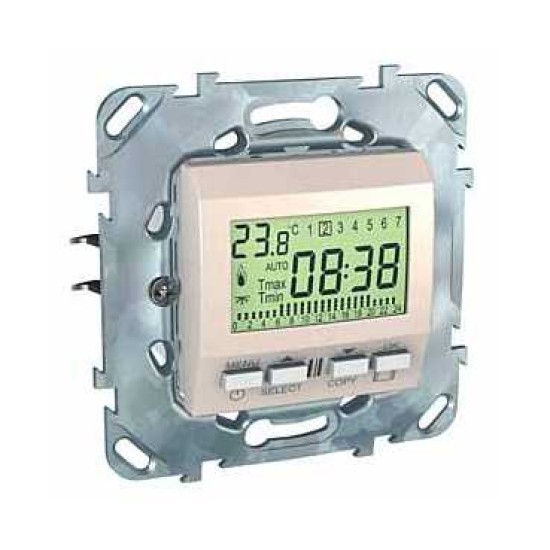 UNICA - TERMOSTAT PROGRAMABIL SAPTAMANAL - 230 V C.A. - 2 M - IVORIU