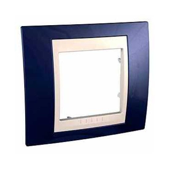 UNICA PLUS - RAMA - 1 POST, ORIZONTAL - ALBASTRU INDIGO/FILDES