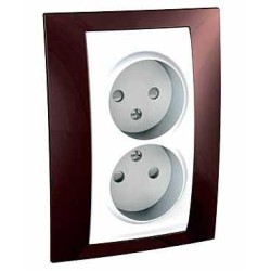 UNICA PLUS - PRIZA DUBLA COMPLETA , UK - 4 M - ALB/TERACOTA