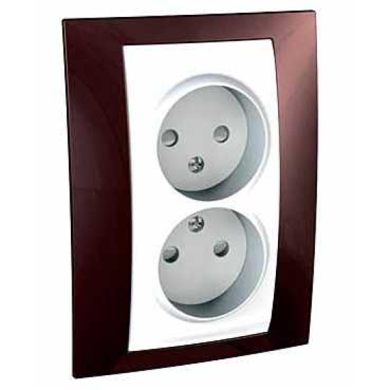 UNICA PLUS - PRIZA DUBLA COMPLETA , UK - 4 M - ALB/TERACOTA