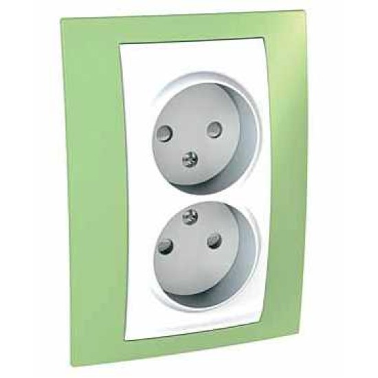 UNICA PLUS - PRIZA DUBLA COMPLETA , UK - 4 M - ALB/MAR VERDE