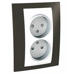 UNICA PLUS - PRIZA DUBLA COMPLETA , UK - 4 M - ALB/CACAO