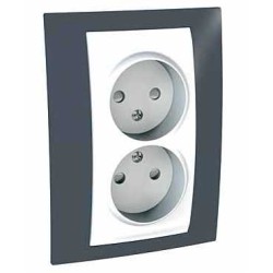 UNICA PLUS - PRIZA DUBLA COMPLETA , UK - 4 M - ALB/GRI ARDEZIE