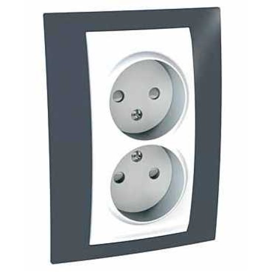 UNICA PLUS - PRIZA DUBLA COMPLETA , UK - 4 M - ALB/GRI ARDEZIE