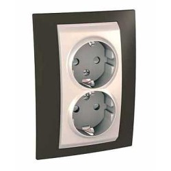 UNICA PLUS - PRIZA DUBLA COMPLETA - 2P+E, UK - 4 M - FILDES/CACAO