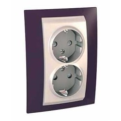 UNICA PLUS - PRIZA DUBLA COMPLETA - 2P+E, UK - 4 M - FILDES/GARNET