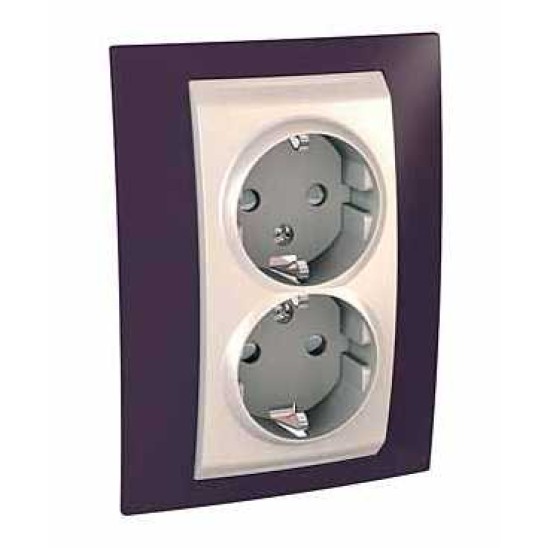 UNICA PLUS - PRIZA DUBLA COMPLETA - 2P+E, UK - 4 M - FILDES/GARNET