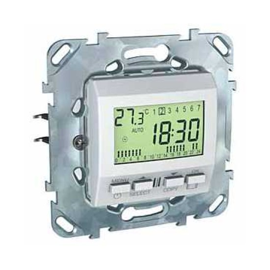 UNICA - CRONOMETRU PROGRAMABIL SAPTAMANAL - 230 V C.A. - 2 M - ALB