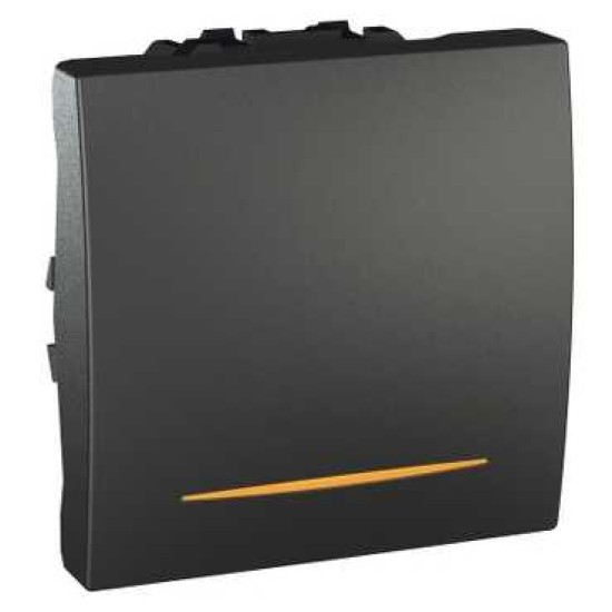 UNICA - COMUTATOR BASCULANT - MONODIR. - 16 AX 250 V C.A. - 2 M - GRAFIT UNICA - COMUTATOR BASCULANT - MONODIR. - 16 AX 250 V C.A. - 2 M - GRAFIT
