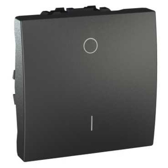 UNICA TOP/CLASS - INTRERUPATOR - SIMPLU - 16 AX 250 VC.A. - 2 M - GRAFIT