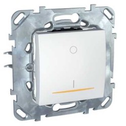 UNICA - COMUTATOR BASCULANT - MONODIR. - 16 AX 250 V C.A. - 2 M - ALB UNICA - COMUTATOR BASCULANT - MONODIR. - 16 AX 250 V C.A. - 2 M - ALB