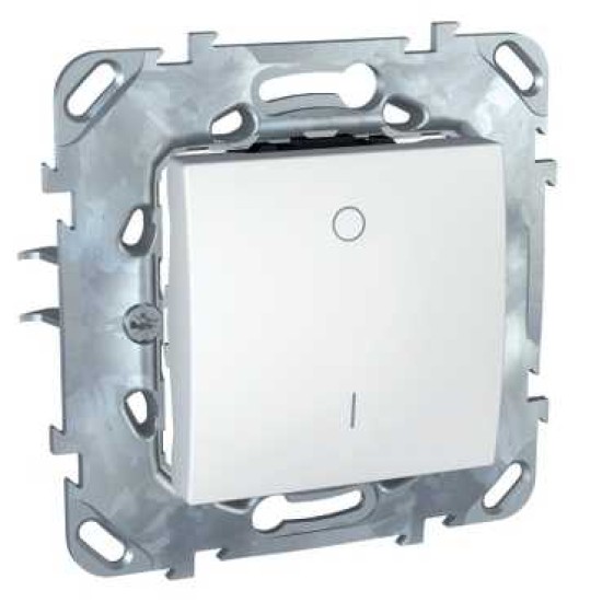 UNICA - COMUTATOR BASCULANT - MONODIR. - 16 AX 250 V C.A. - 2 M - ALB UNICA - COMUTATOR BASCULANT - MONODIR. - 16 AX 250 V C.A. - 2 M - ALB
