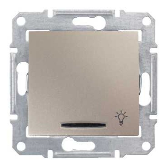 SEDNA - BUTON MONOPOLAR - 10AX LED POZITIE, SIMBOL LUMINA, FARA RAMA TITAN