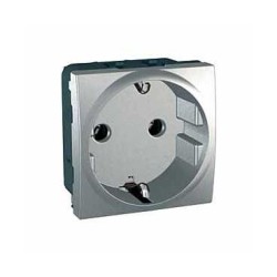 UNICA TOP - 1 PRIZA ELECTRICA - 2P+E - GERMANIA - 2 M - ALUMINIU