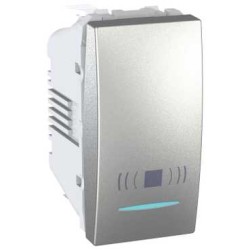 UNICA TOP/CLASS - INTRERUPATOR CU REVENIRE - SIMPLU - 10 A 250 VCA - 1 M - ALU.