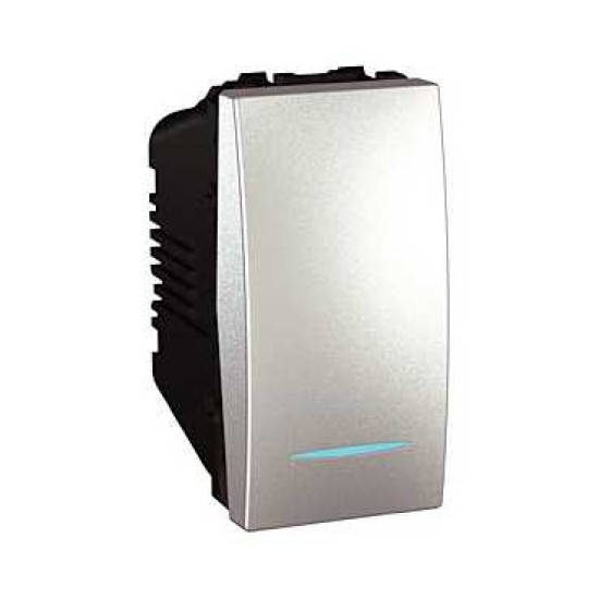 UNICA TOP/CLASS - INTRERUPATOR - DUBLU - 16 AX 250 VC.A. - 1 M - ALUMINIU