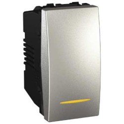UNICA - COMUTATOR BASCULANT - MONODIR. - 16 AX 250 V C.A. - 1 M - ALUMINIU UNICA - COMUTATOR BASCULANT - MONODIR. - 16 AX 250 V C.A. - 1 M - ALUMINIU