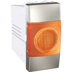 UNICA TOP/CLASS - LAMPA INDICATOR PLATA - 220 VCA - 1 M - PORTOCALIU - ALUMINIU