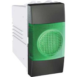 UNICA TOP/CLASS - LAMPA INDICATOR PLATA - 220 VCA - 1 M - VERDE - GRAFIT