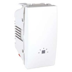 UNICA - COMUTATOR CU BUTON - 10 A 250 V C.A. - 1 M - ALB UNICA - COMUTATOR CU BUTON - 10 A 250 V C.A. - 1 M - ALB