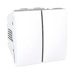 UNICA - INTRERUPATOR - 2XDUBLU - 10 AX 250 V C.A. - 2 M - ALB UNICA - INTRERUPATOR - 2XDUBLU - 10 AX 250 V C.A. - 2 M - ALB