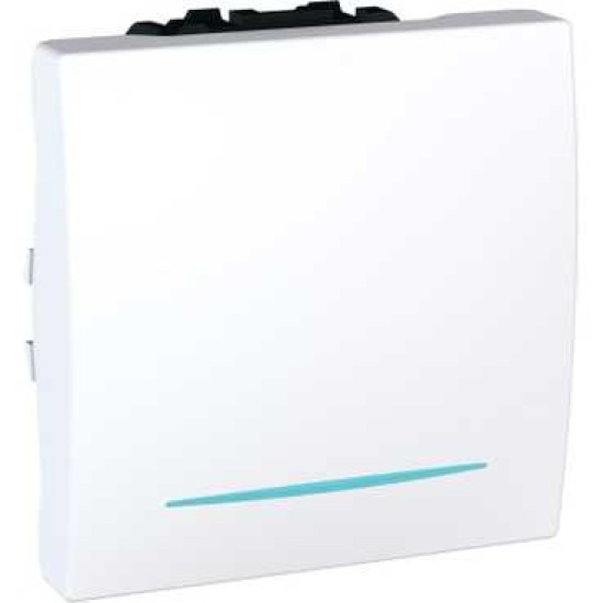 UNICA - INTRERUPATOR - SIMPLU - 16 AX 250 V C.A. - 2 M - ALB UNICA - INTRERUPATOR - SIMPLU - 16 AX 250 V C.A. - 2 M - ALB